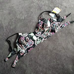 Black colorful swim top - Hobie